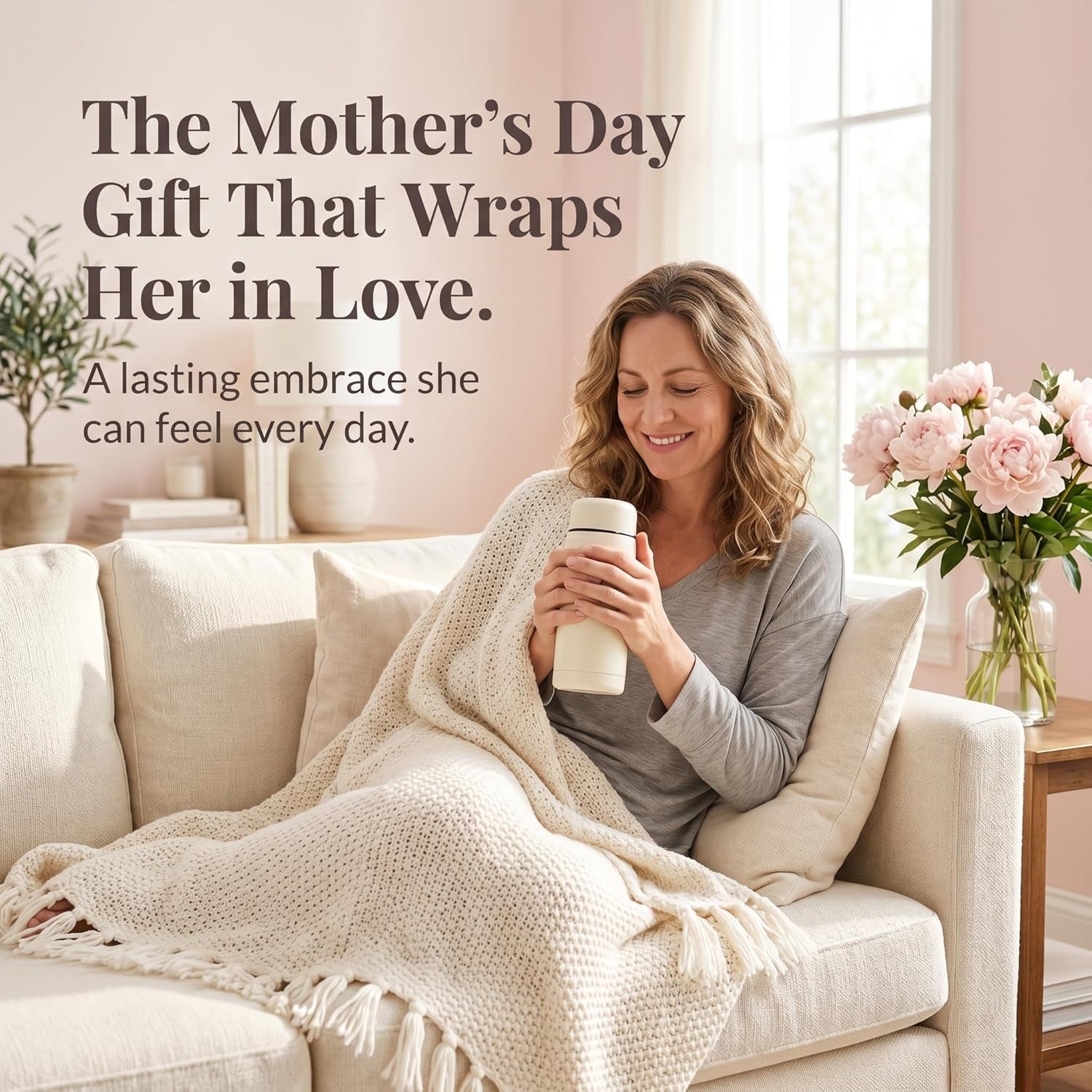 Mother’S Day Gifts for Mom - 11Pc Luxury Spa Gift Basket for Women, Wife, Grandma, Relaxing Self Care Set with Throw Blanket, Insulated Tumbler, Oatmeal Soap & Candle, Unique Birthday Gifts for Her