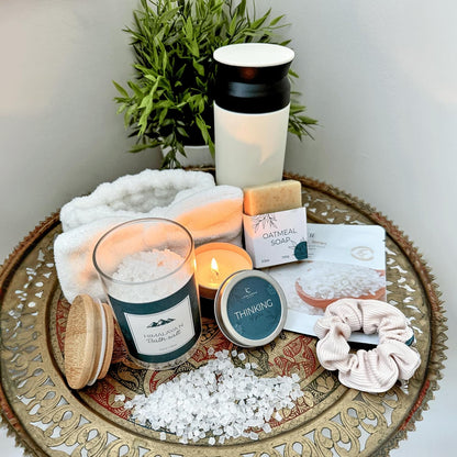 Mother’S Day Gifts for Mom - 11Pc Luxury Spa Gift Basket for Women, Wife, Grandma, Relaxing Self Care Set with Throw Blanket, Insulated Tumbler, Oatmeal Soap & Candle, Unique Birthday Gifts for Her